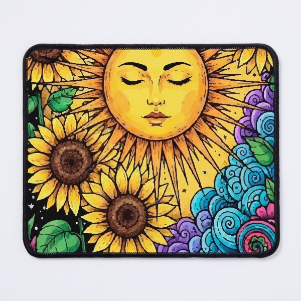 Item preview, Boho Illustration of The Sun - Tarot Card of Joy and Vitality designed and sold by Ojo de Lilith.