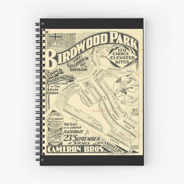 Item preview, Birdwood Park Estate, Paddington, 1922 Vintage Suburb Map, Real Estate Map designed and sold by housedetective.
