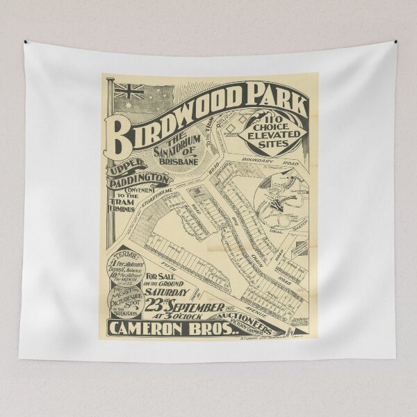 Item preview, Birdwood Park Estate, Paddington, 1922 Vintage Suburb Map, Real Estate Map designed and sold by housedetective.