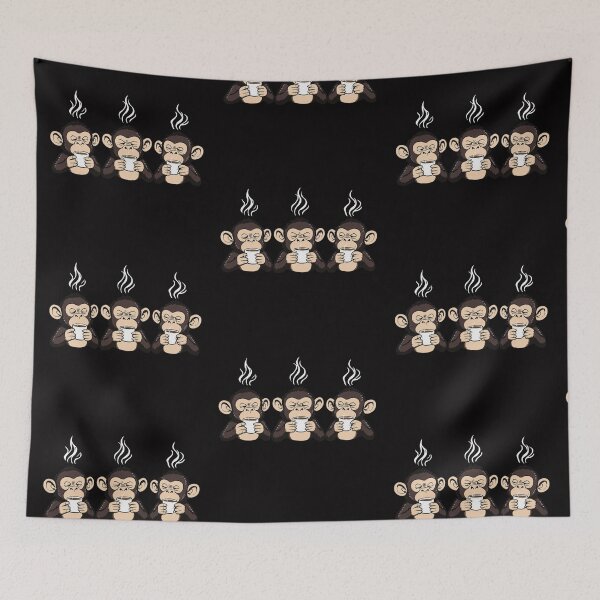 Item preview, Monkeys Smelling Coffee Aromas designed and sold by Tigerr3g.