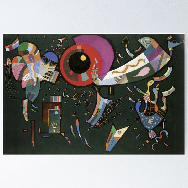 Item preview, Around the Circle – Wassily Kandinsky, 1940 | Cosmic Harmony in Motion designed and sold by WebCraftDesign.