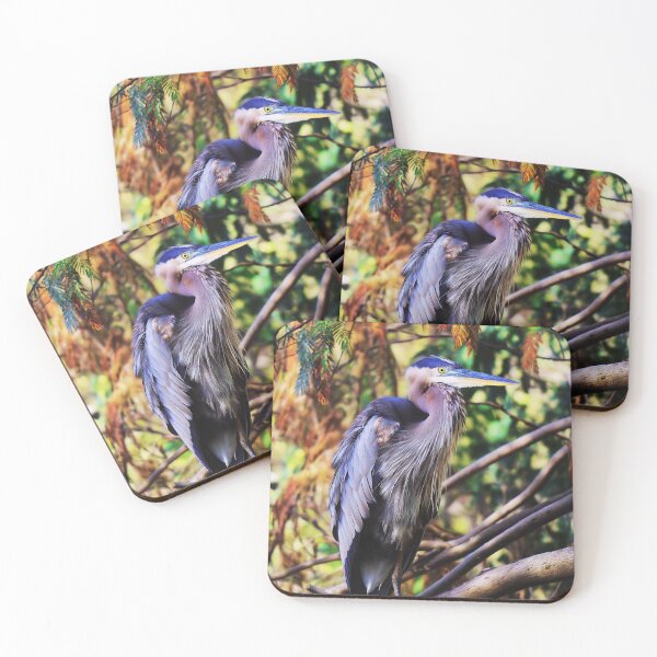 Item preview, Portrait of Great Blue Heron on Tree Branch designed and sold by TheAnimalZ00.