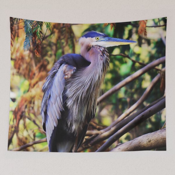 Item preview, Portrait of Great Blue Heron on Tree Branch designed and sold by TheAnimalZ00.
