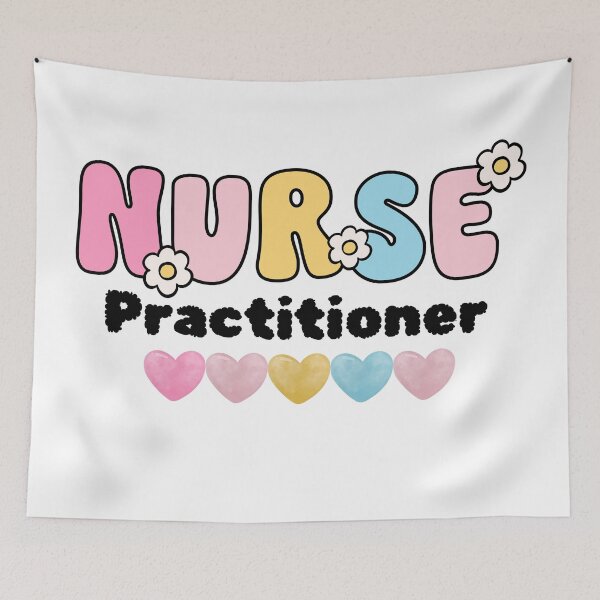 Item preview, Nurse practitioner cute design with flowers and hearts  designed and sold by ClickATee Store .