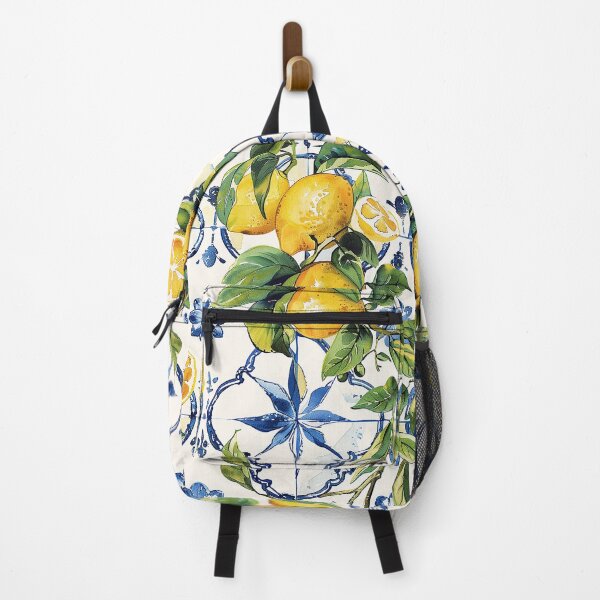 Item preview, Sicilian Lemons and Tiles Pattern Amalfi Coast Style designed and sold by PG Illustration.