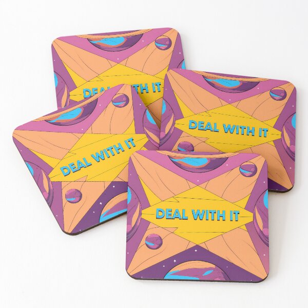 Item preview, Cosmic "Deal With It" with Planets and Stars designed and sold by ART ATTACK ZONE.
