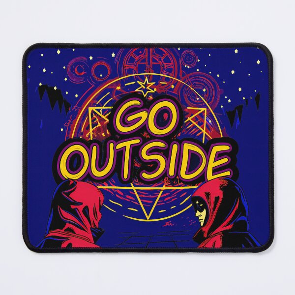 Item preview, "Go Outside" with Stylized Figures and Nightscape designed and sold by ART ATTACK ZONE.