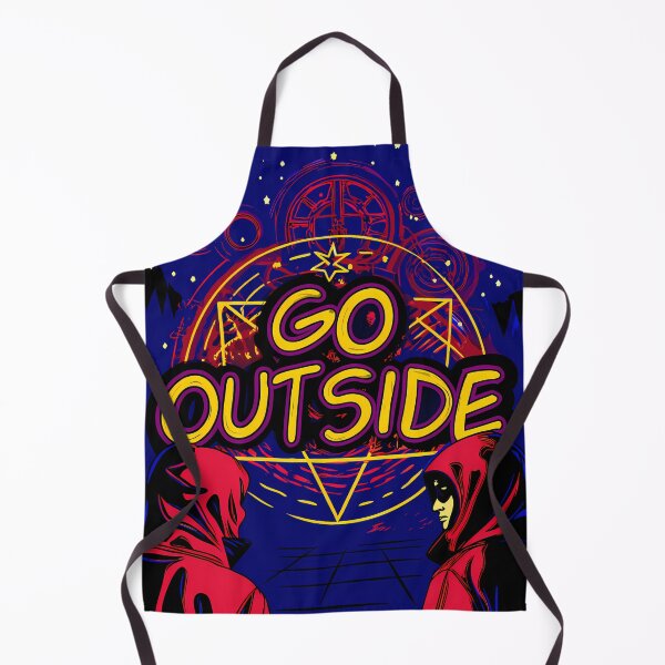 Item preview, "Go Outside" with Stylized Figures and Nightscape designed and sold by ART ATTACK ZONE.