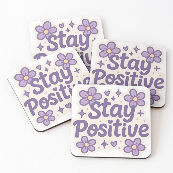 Item preview, Stay Positive Purple Flower Cute Aesthetic Vintage Retro  designed and sold by SamiraArts.
