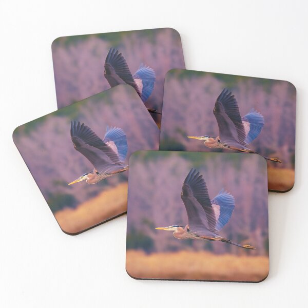 Item preview, Great Blue Heron in Flight at Golden Hour designed and sold by TheAnimalZ00.