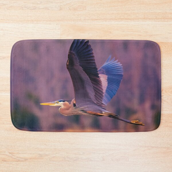 Item preview, Great Blue Heron in Flight at Golden Hour designed and sold by TheAnimalZ00.