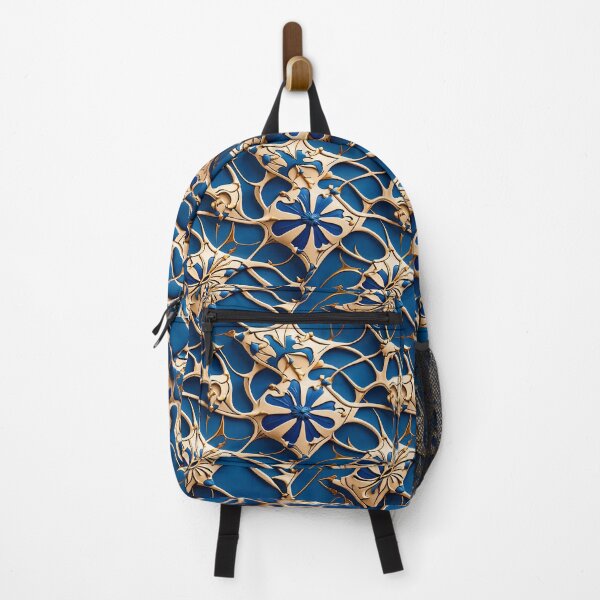Item preview, Fusion Trellis Bloom – Abstract Florals in Regal Blue designed and sold by PixelCratey.