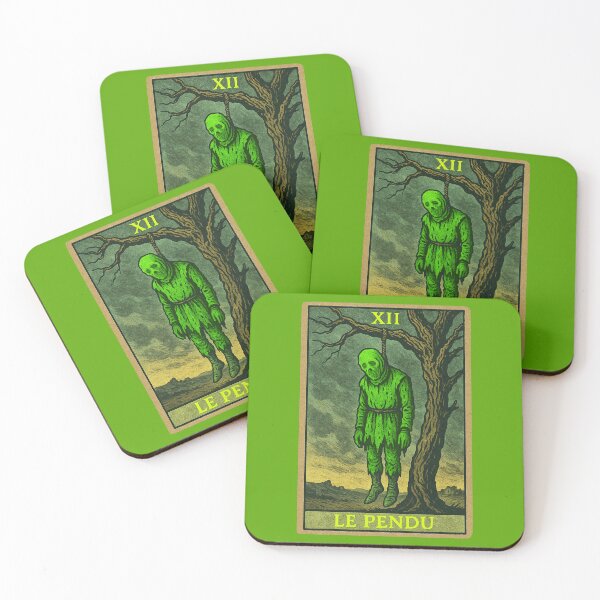 Item preview, Le Pendu (The Hanged Man) Green Tarot Card designed and sold by hauntedtees.