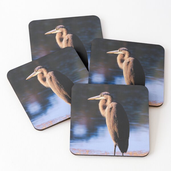 Item preview, Solitary Great Blue Heron by Water at Dusk designed and sold by TheAnimalZ00.