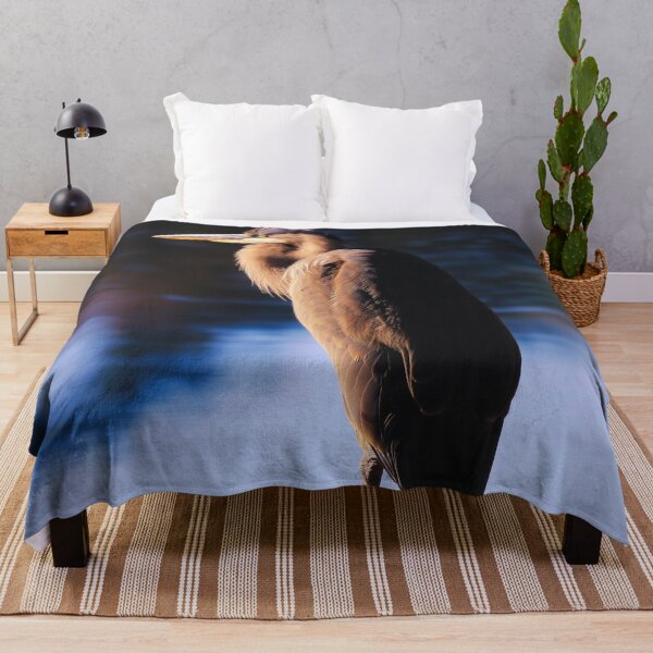Item preview, Solitary Great Blue Heron by Water at Dusk designed and sold by TheAnimalZ00.