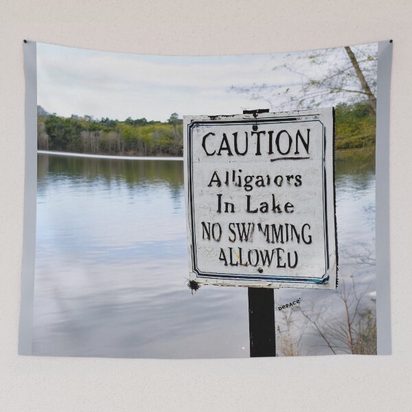 Item preview, No Swimming Unless You Fancy Alligators for Company - dePace' designed and sold by mrpropcake.