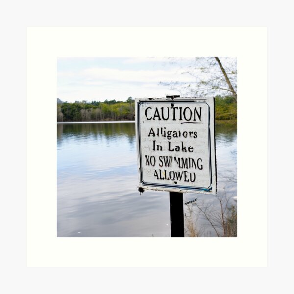 Item preview, No Swimming Unless You Fancy Alligators for Company - dePace' designed and sold by mrpropcake.