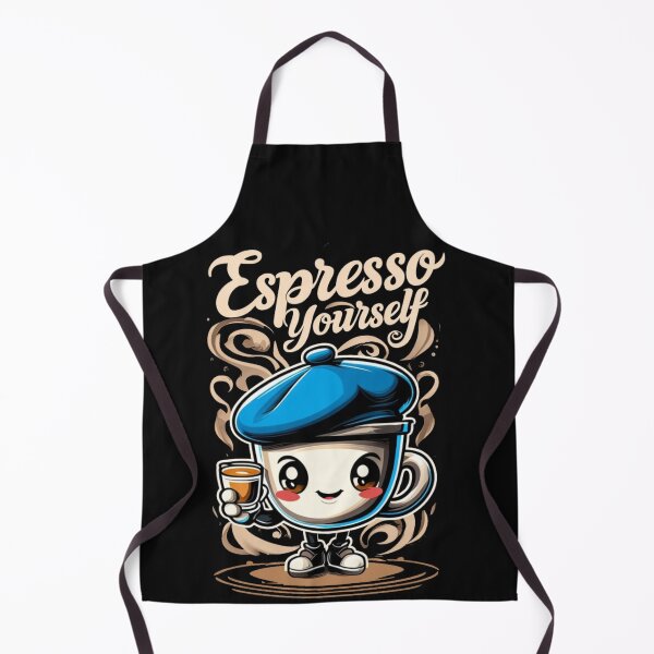 Item preview, Cheerful Coffee Cup Character with 'Espresso Yourself' Art designed and sold by Winther-Art.