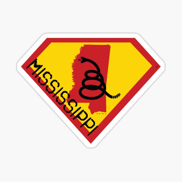 Item preview, MISSISSIPPIAN SHIELD - Freedom Is The Superpower - Modern Gadsden Snake Flag - Dont Tread On Me SUPERHERO MISSISSIPPI spellout design designed and sold by pelagio.