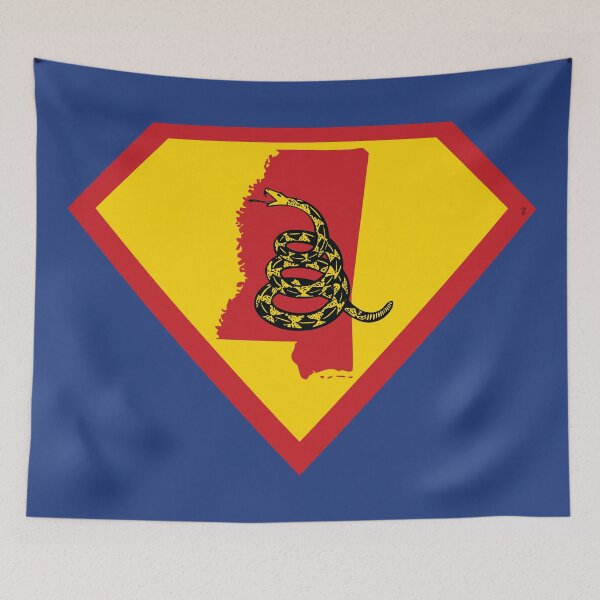 Item preview, MISSISSIPPIAN SHIELD - Freedom Is The Superpower -  Gadsden Snake Flag - Dont Tread On Me SUPERHERO MISSISSIPPI  design designed and sold by pelagio.