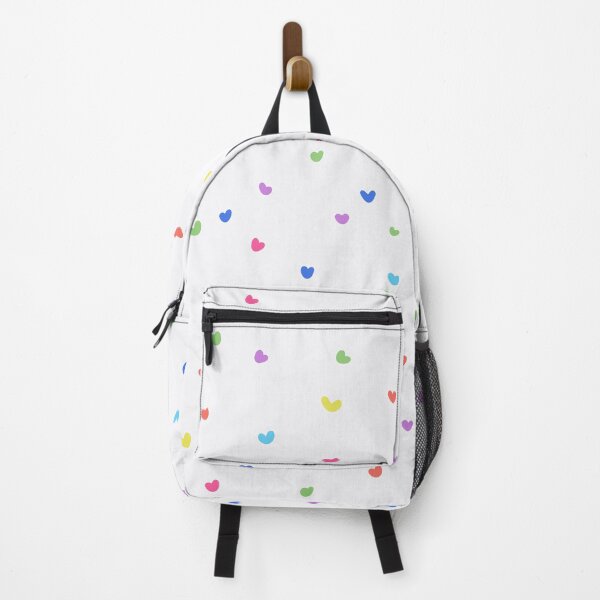 Item preview, Cute multicolored hearts and white background designed and sold by MiradorArte.