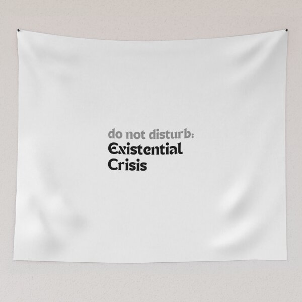 Item preview, Funny Mental Health Quote – Do Not Disturb: Existential Crisis (Minimalist Design, Anxiety Humor Gift) designed and sold by MakeMyDaze.