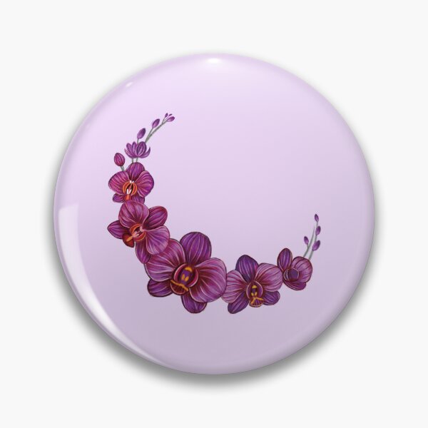 Item preview, Violet Moon Orchid Flower branch illustration designed and sold by Scarlet Swan.