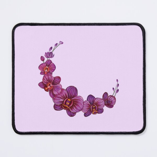 Item preview, Violet Moon Orchid Flower branch illustration designed and sold by Scarlet Swan.