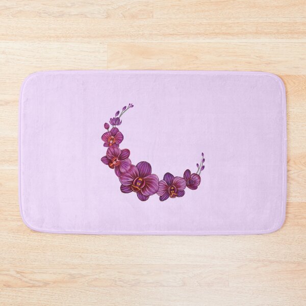 Item preview, Violet Moon Orchid Flower branch illustration designed and sold by Scarlet Swan.
