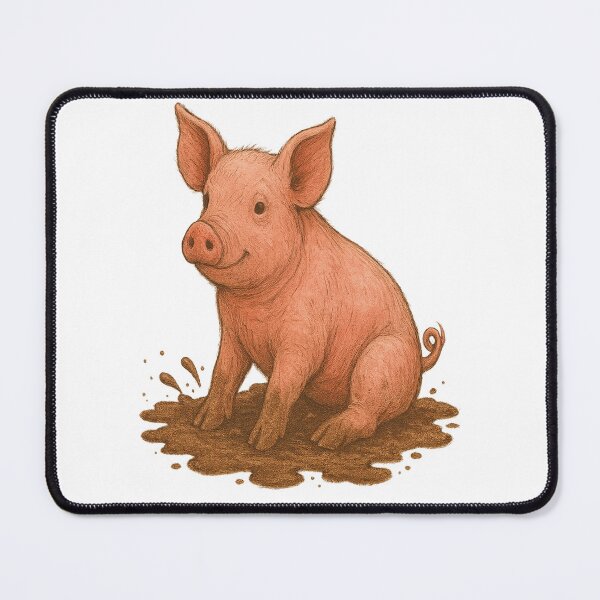 Item preview, Vintage Pig in Mud designed and sold by GraceUponAGoose.