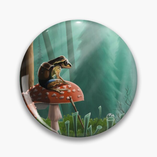 Item preview, Frog on Mushroom (sitting naturally) designed and sold by LTWArt.
