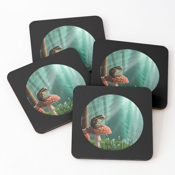 Item preview, Frog on Mushroom (sitting naturally) designed and sold by LTWArt.