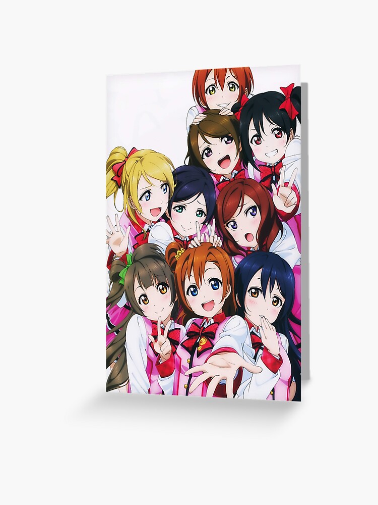 Carte De Vœux Love Live Affiche Du Groupe School Idol Festival M Par Sandyloam333 Redbubble