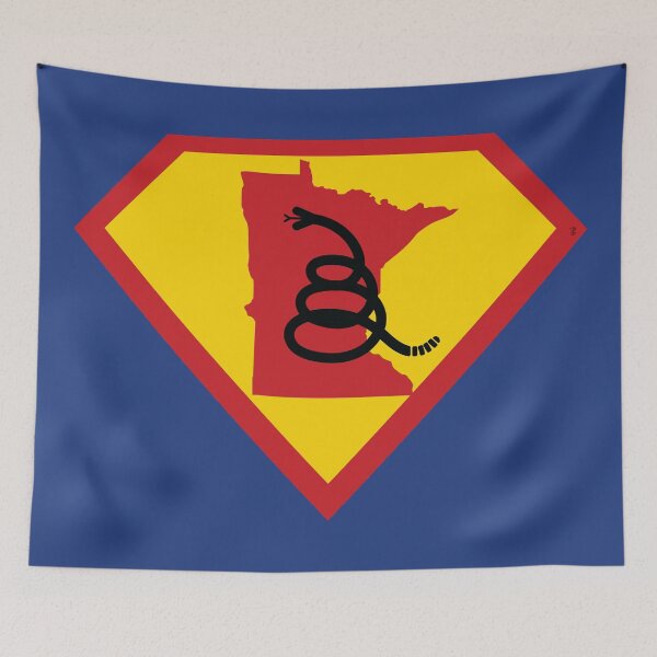Item preview, MINNESOTAN  SHIELD - Freedom Is The Superpower - Modern Gadsden Snake Flag - Dont Tread On Me SUPERHERO MINNESOTA   design designed and sold by pelagio.
