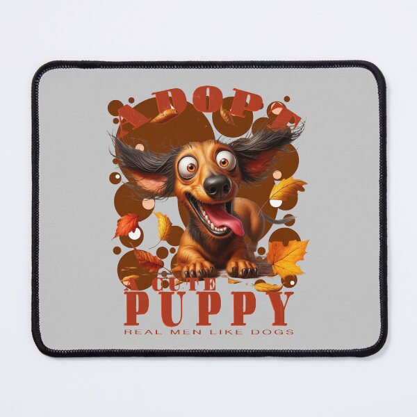 Item preview, Adopt a Cute Puppy (01)- Real Men Like Dogs designed and sold by Bearded Jester Designs.