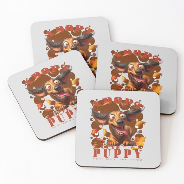 Item preview, Adopt a Cute Puppy (01)- Real Men Like Dogs designed and sold by Bearded Jester Designs.