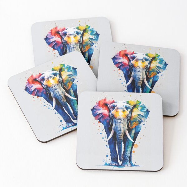 Item preview, Watercolor Elephant designed and sold by GOLDENGARDENART.