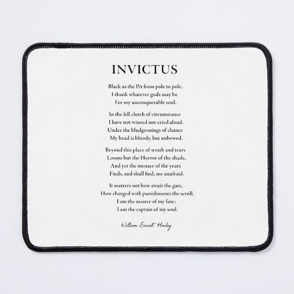 Item preview, Invictus Poem by William Ernest Henley designed and sold by corbrand.