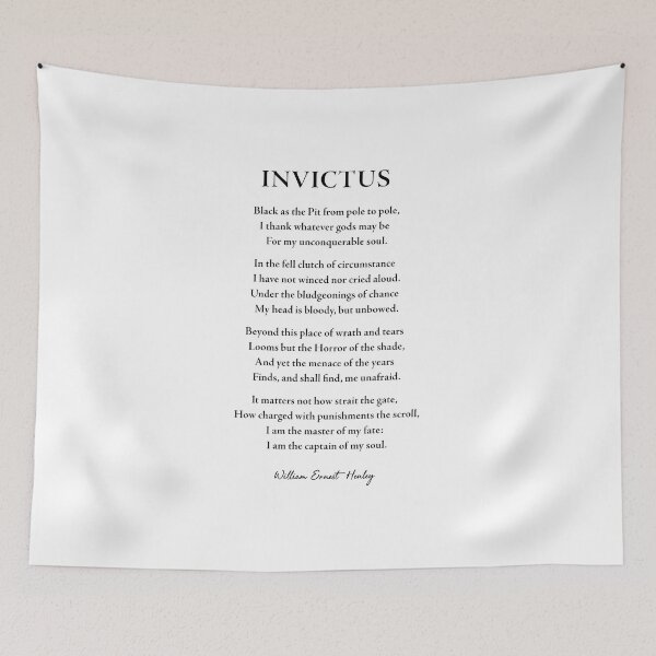 Item preview, Invictus Poem by William Ernest Henley designed and sold by corbrand.
