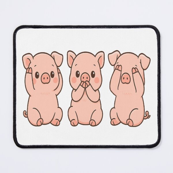 Item preview, SEE NO HEAR NO SPEAK NO EVIL THREE PIGS designed and sold by JamesDunican.