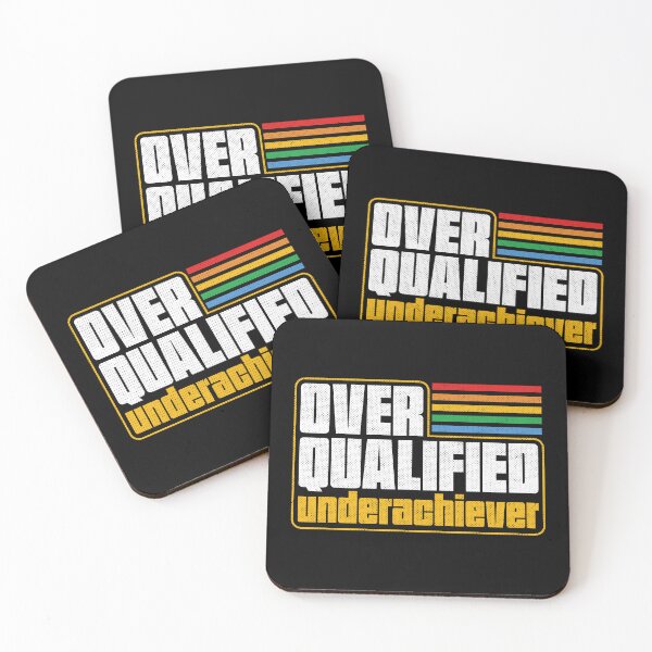 Item preview, Overqualified Underachiever - Retro Lettering Gift designed and sold by Studio Mootant.