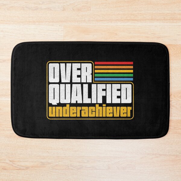 Item preview, Overqualified Underachiever - Retro Lettering Gift designed and sold by Studio Mootant.