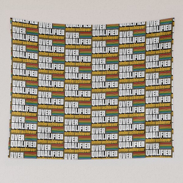 Item preview, Overqualified Underachiever - Retro Lettering Gift designed and sold by Studio Mootant.