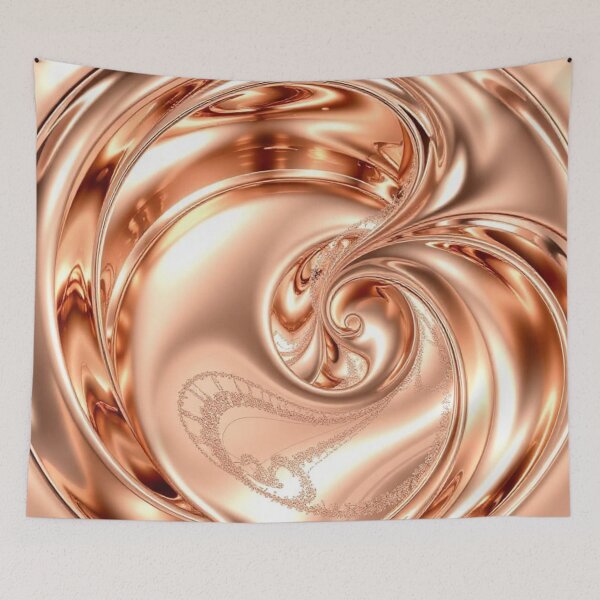 Item preview, Copper Swirl Fractal Metallic Art designed and sold by Harmonic_Layers.