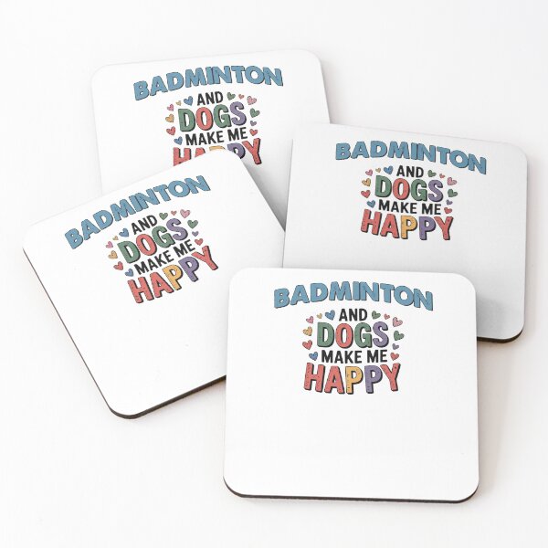Item preview, Badminton And Dogs Make Me Happy - Funny Badminton Dogs Lover designed and sold by Oussinc.