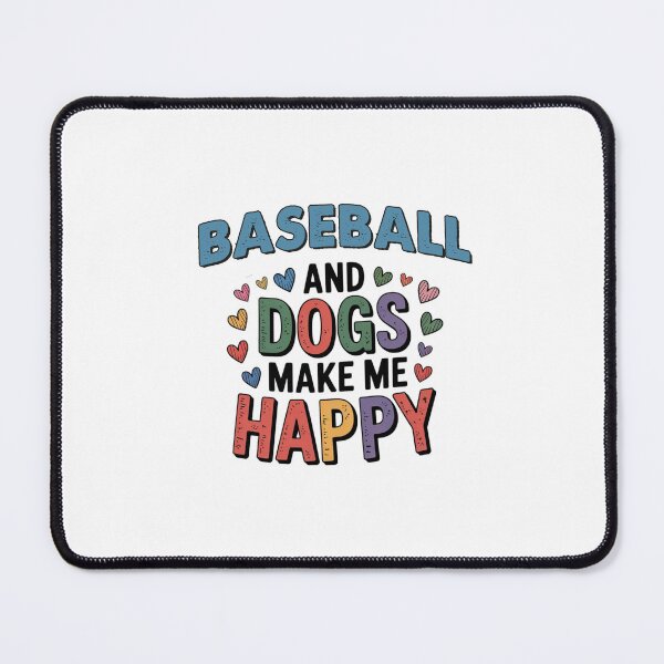 Item preview, Baseball And Dogs Make Me Happy - Funny Baseball Dogs Lover designed and sold by Oussinc.