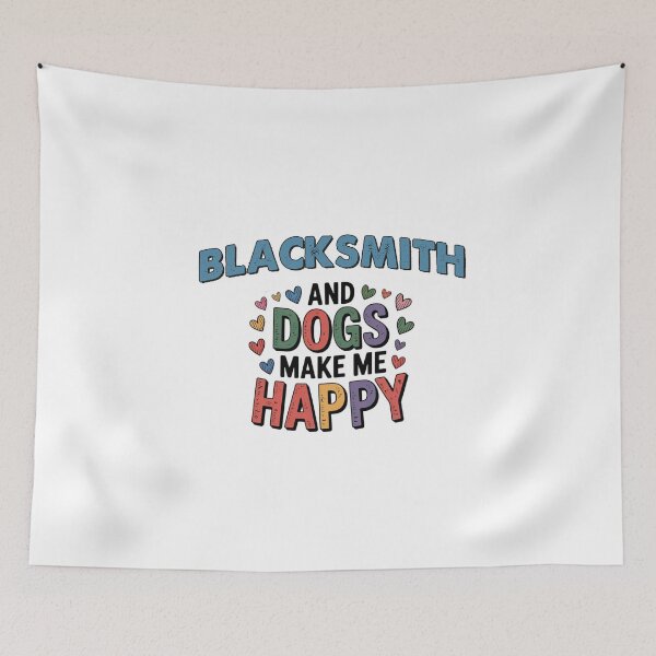 Item preview, Blacksmith And Dogs Make Me Happy - Funny Blacksmith Dogs Lover designed and sold by Oussinc.