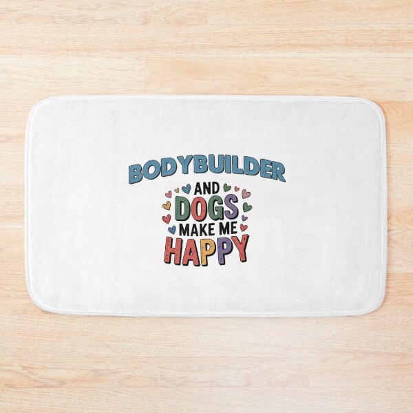 Item preview, Bodybuilder And Dogs Make Me Happy - Funny Bodybuilder Dogs Lover designed and sold by Oussinc.