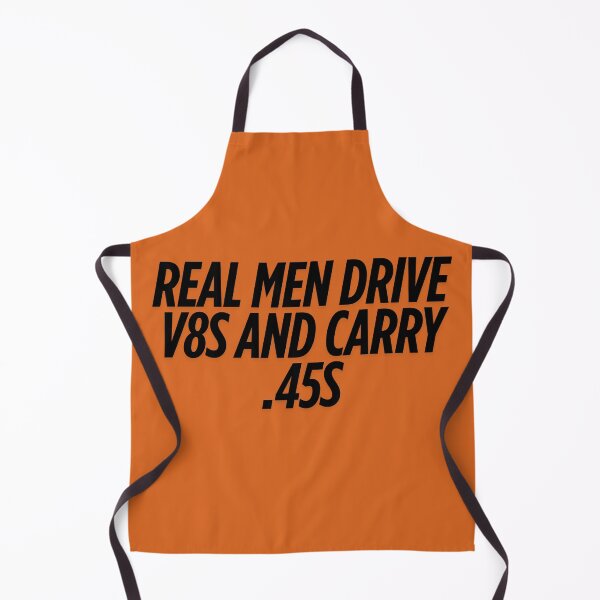Item preview, Real Men Drive V8s and Carry .45s | Orange Gun and Muscle Car Sticker designed and sold by ThePatriotPatch.