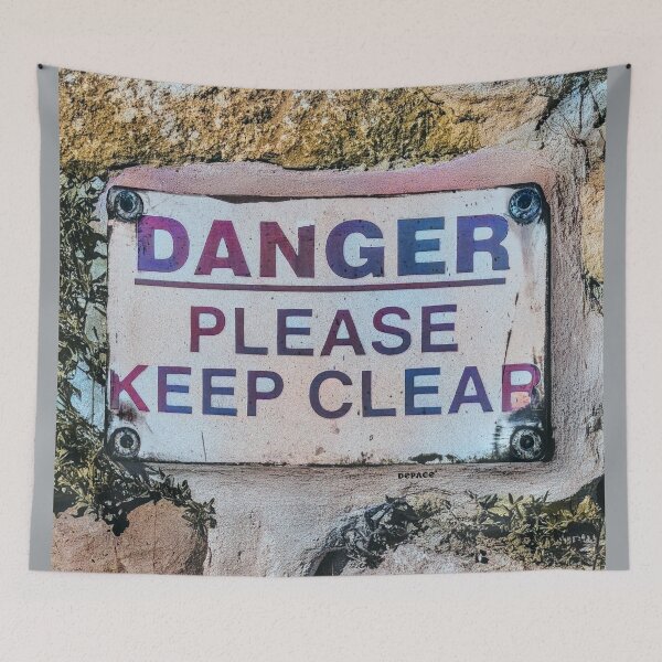 Item preview, Echoes of Caution on a Weathered Wall - dePace' designed and sold by mrpropcake.